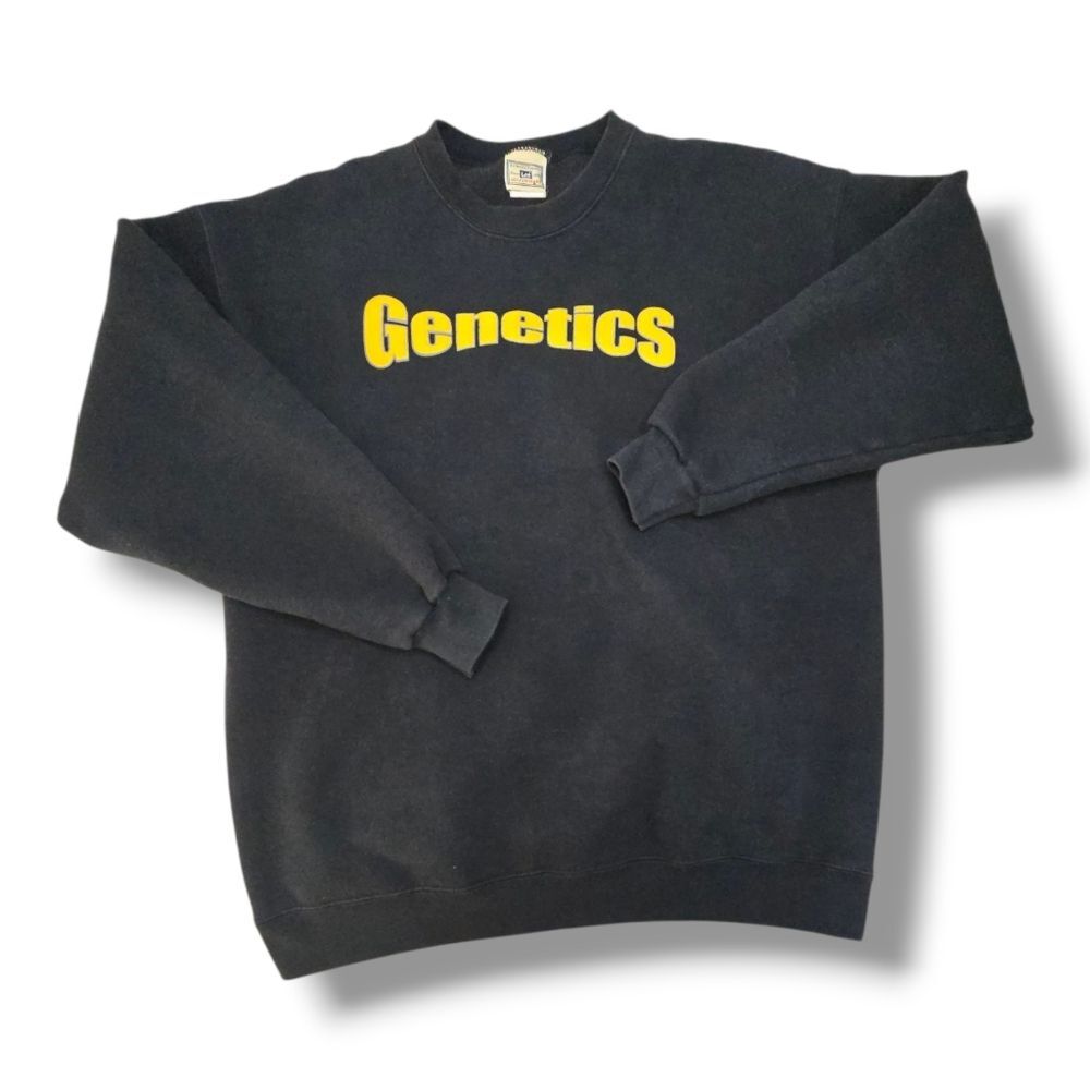 90s Vintage Genetics Pullover Crewneck Sweatshirt XL Grunge Streetwear Lee Sport